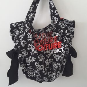 Juicy Couture Large Cotton Logo Bow Tote Beach Gym